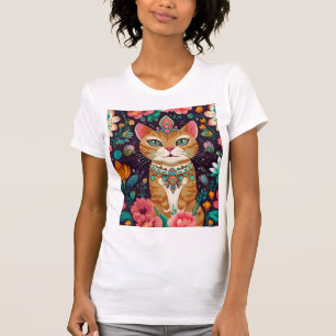 Crowned Bejeweled Cat T Shirt