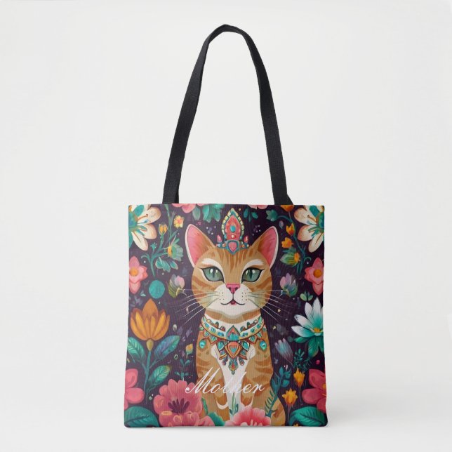 Crowned Bejeweled Cat Tygkasse (Framsida)