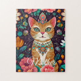 Crowned Bejewelled Cat Puzzle Pussel