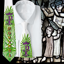 Crowned Chi Rho HOSANNA Handflatan Söndag Slips