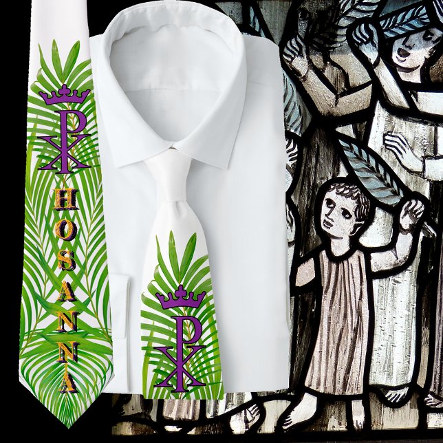 Crowned Chi Rho HOSANNA Handflatan Söndag Slips (Skapare uppladdad)