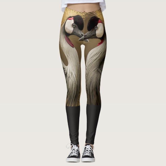 Crowned Crane Leggings (Framsida)