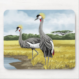 Crowned Crane Mousepads Musmatta