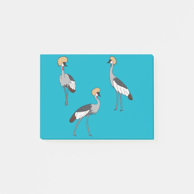 Crowned Cranes Post-it Block (Framsida)