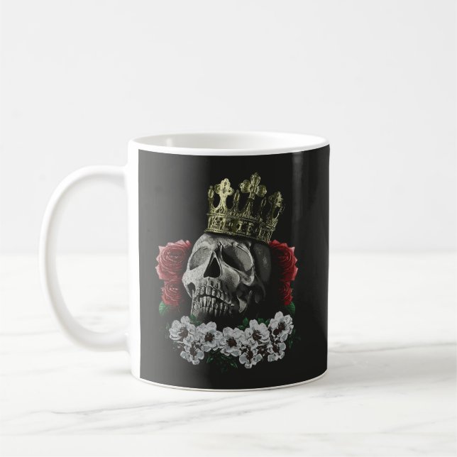Crowned Decay - Gothic Streetwear Design Kaffemugg (Vänster)