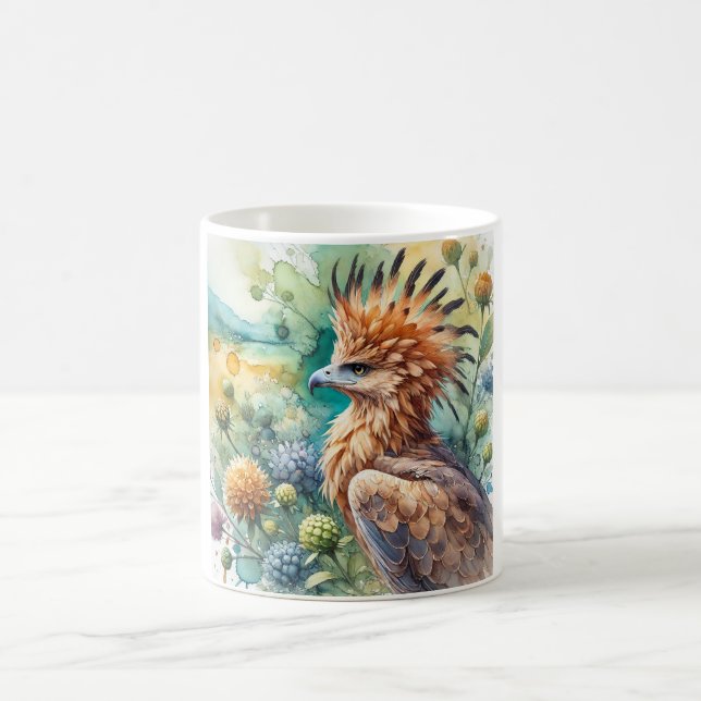 Crowned Eagle Majesty 030924AREF148 - Watercolor Kaffemugg (Center)