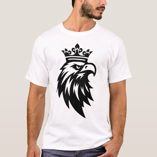 “Crowned Eagle – Royal Power Tee” T Shirt (Framsida)