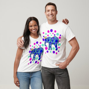 Crowned Elephant med Polka dots T-Shirt