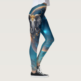 Crowned Guardian of the Celestial Gate the elefant Leggings