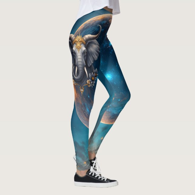 Crowned Guardian of the Celestial Gate the elefant Leggings (Höger)