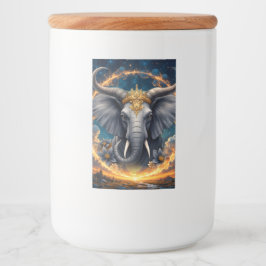 Crowned Guardian of the Celestial Gate the elefant Mat Etikett