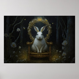 Crowned Kung Rabbit Poster