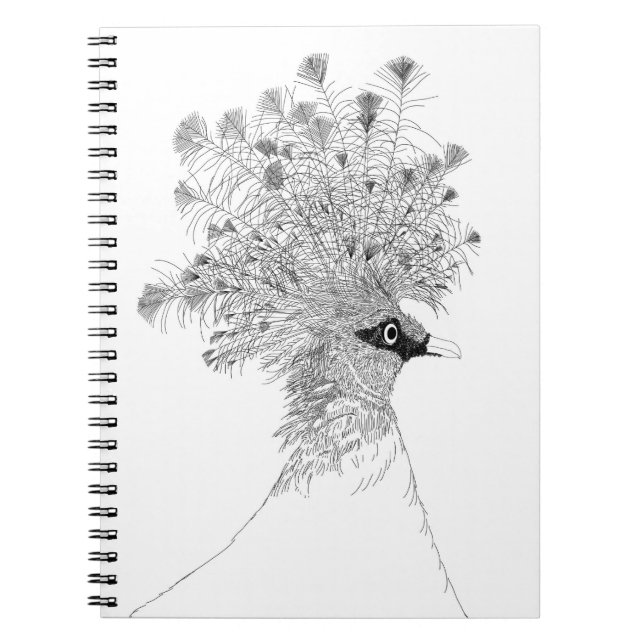 Crowned Pigeon Spiral Notebook Anteckningsbok (Framsidan)