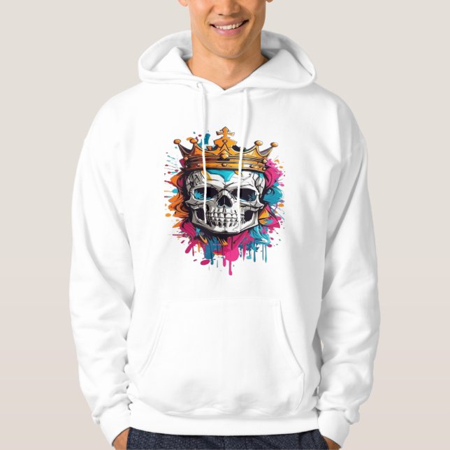 Crowned Skull Hoodie  (Framsida)