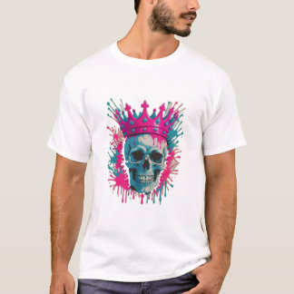 Crowned Skull Stänk T Shirt