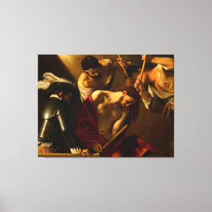 Crowning med Thorns från Caravaggio (1602-1604) Canvastryck