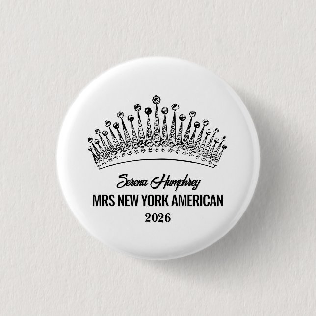 Crowning Moments Pageant Button Pin - Dark Text Knapp (Framsida)