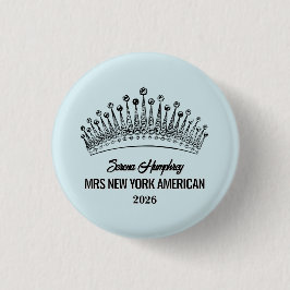 Crowning Moments Pageant Button Pin - Dark Text Knapp