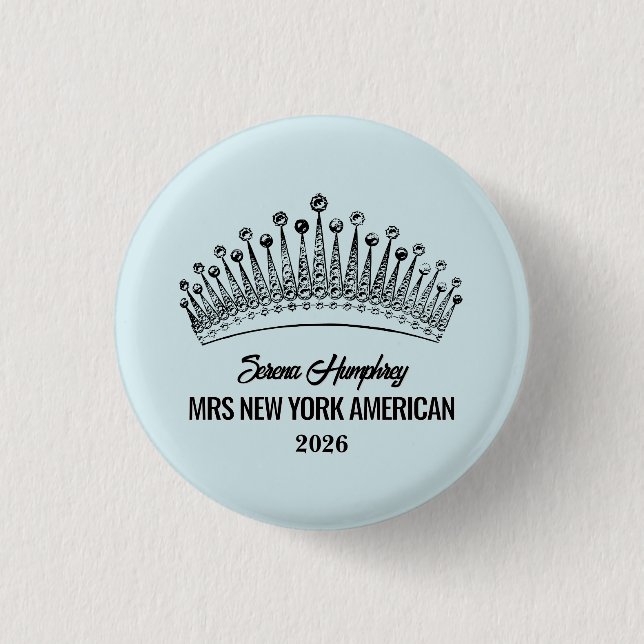 Crowning Moments Pageant Button Pin - Dark Text Knapp (Framsida)