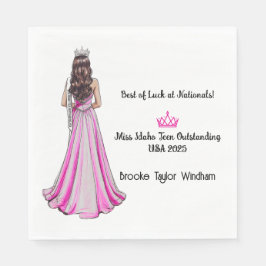 Crowning Queens Pageant Send-off Party Napkins Pappersservett