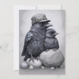 Crows Rock! Karte für Vatertag, Muttertag, Familie Julkort