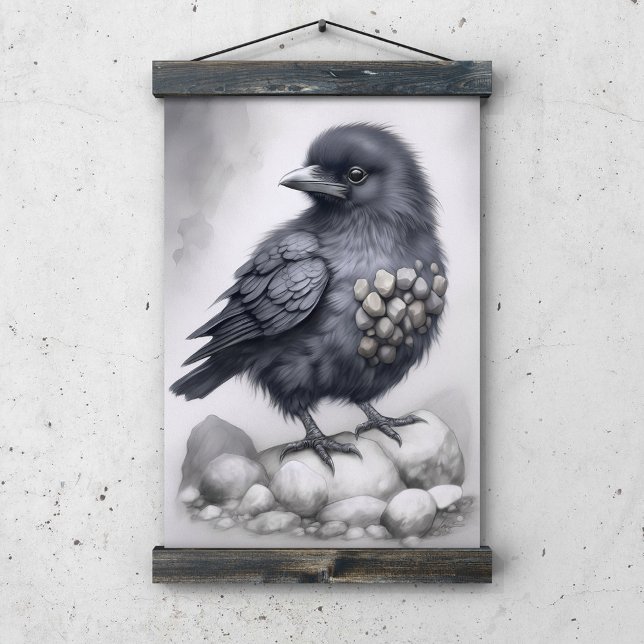 Crows Rock! Poster niedliche Krähe auf Steinen (Skapare uppladdad)