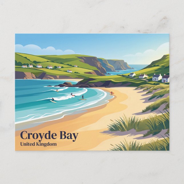 Croyde Bay Storbritannien Vykort (Framsida)
