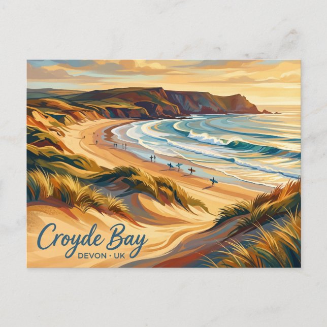 Croyde Bay Storbritannien Vykort (Framsida)