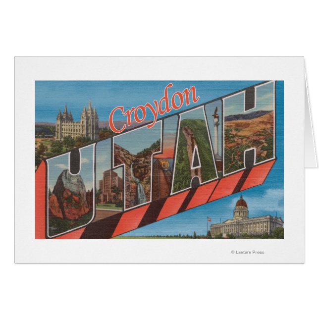 Croydon, UtahLarge Brev ScenesCroydon, UT Hälsningskort (Framsidan Horizontal)
