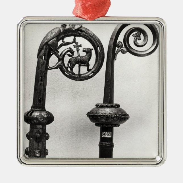 Crozier av abbotsna av Clairvaux Julgransprydnad Metall (Framsidan)