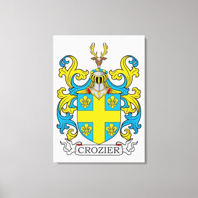 Crozier Family Crest Canvastryck (Framsida)