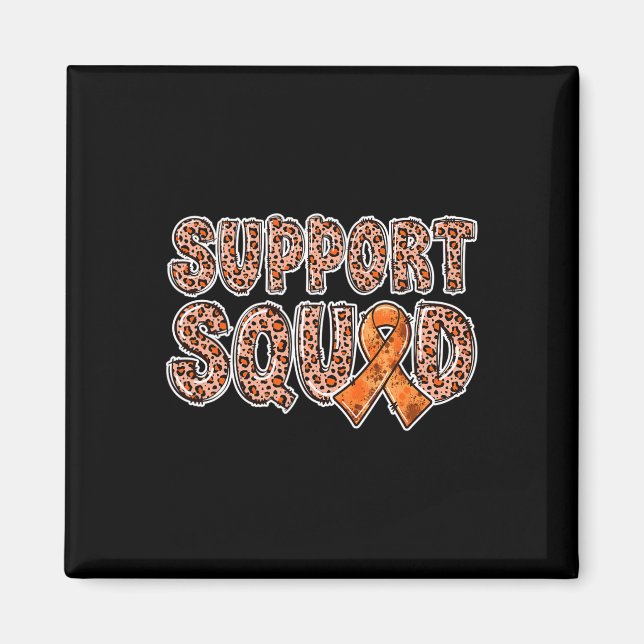 CRPS 1 för orange Leopard Print Support Squad CRPS Magnet (Framsidan)
