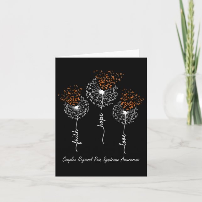 Crps Awareness Faith Hope Kärlek Dandelion Kort (Framsida)