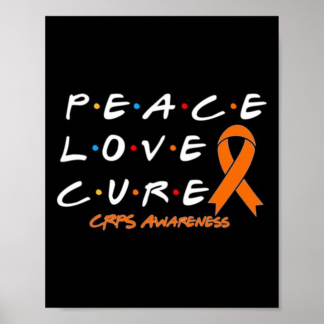 Crps Awareness Peace Kärlek Cure Poster (Framsidan)