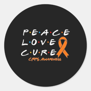 Crps Awareness Peace Kärlek Cure Runt Klistermärke