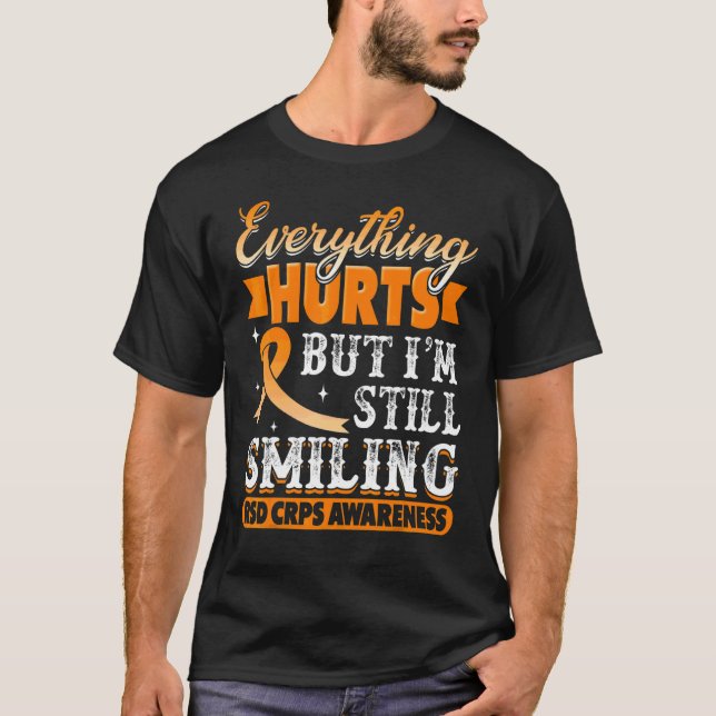Crps Komplex Regionalt Smärtsyndrom Medvetenhet T Shirt (Framsida)