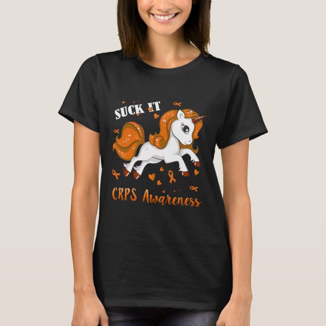 Crps Medvetenhet Enhörning  T Shirt (Framsida)