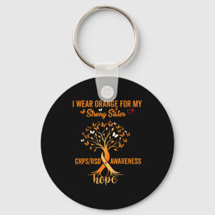 Crps-medvetenhet Jag bär orange för min syster nov Nyckelring