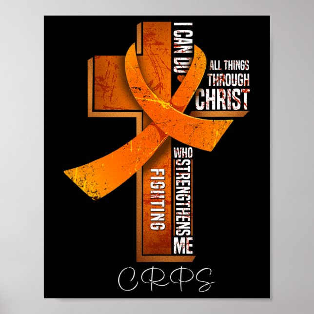 Crps-medvetenhet Orange band Kristet kors  Poster (Framsidan)