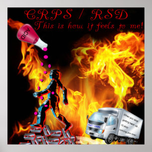 CRPS/RSD Så här känns det för mig att skriva ut sy Poster