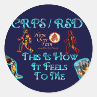 CRPS RSD Så här känns det för mig SKUTT Runt Klistermärke