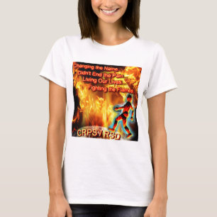 CRPS/RSD som bor våra liv, att slåss, flammar Tee Shirt