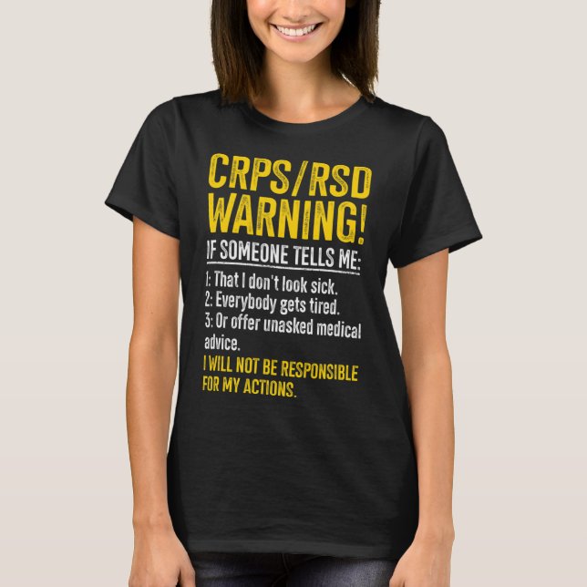 CRPS RSD Varning CRPS Awareness Survivor CRPS Warr T Shirt (Framsida)