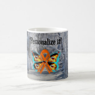 CRPS RSD Warrior Survior Ribbon Butterfly Fire Fir Kaffemugg