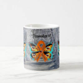 CRPS RSD Warrior Survivor Ribbon Butterfly Fire Fi Kaffemugg