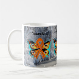 CRPS RSD Warrior Survivor Ribbon Butterfly Fire Fi Kaffemugg