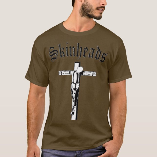 CRUCIFIED SKINHEAD Black Motiv T Shirt (Framsida)