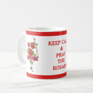 CRUCIFIX för ro ROSARY BEHÅLLA LUGN Kaffemugg