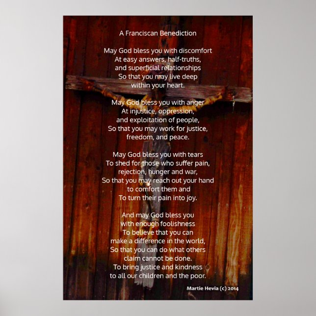 Crucifix - Franciscan Benedence Poster (Framsidan)