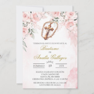Crucifix Inbjudan till spansk baptism